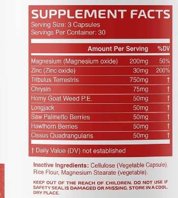 Nobi Nutrition Premium Testosterone Booster Ingredients