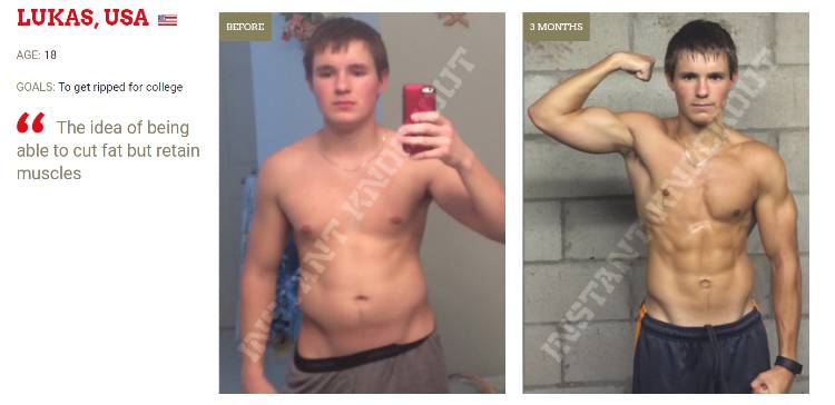 18-year-old's transformation from using Instant Knockout CUT